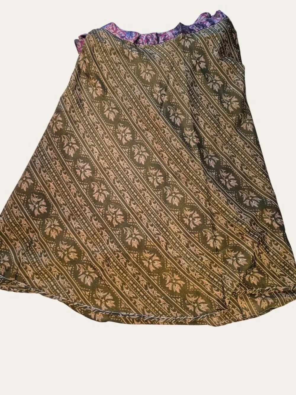 Convertible Boho Wrap Skirt Dress – Multi-Wear Vacation Style Purple/Green